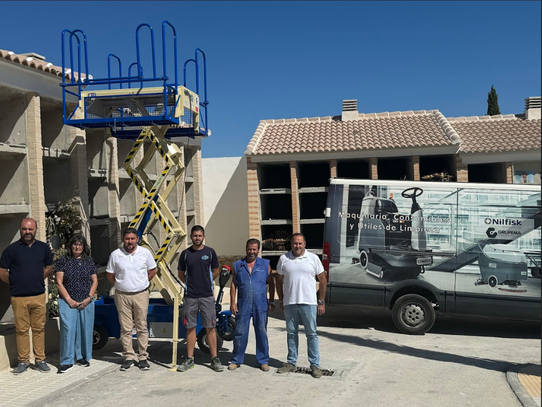 ENTREGA DE LA PLATAFORMA PORTAFÉRETROS MTC 2PT ECOLOGIC 4R EN JÓDAR (JAÉN) - GRUPEMA